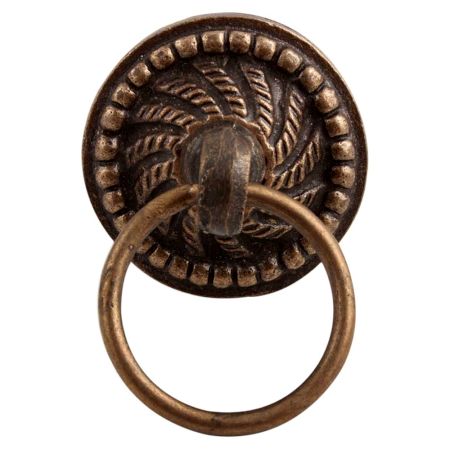 Antique Wheel Floral Metal Dresser Knob Online